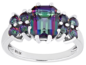 Picture of Multi-Color Quartz Rhodium Over Sterling Silver Ring 2.95ctw