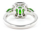 Chrome Diopside Rhodium Over Sterling Silver Ring 1.55ctw