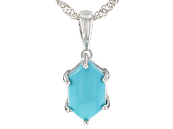 Picture of Hexagon Kingman Turquoise Sterling Silver Pendan
