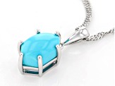 Hexagon Kingman Turquoise Sterling Silver Pendan