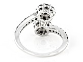 Black Spinel Rhodium Over Sterling Silver Ring 1.83ctw