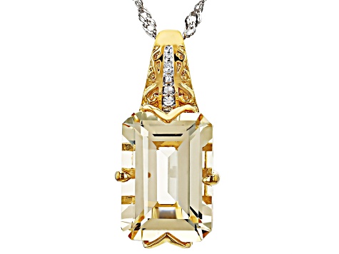 Yellow Labradorite 18k Yellow Gold Over Sterling Silver Pendant With Chain 6.05ctw