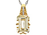 Yellow Labradorite 18k Yellow Gold Over Sterling Silver Pendant With Chain 6.05ctw