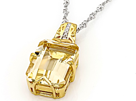 Yellow Labradorite 18k Yellow Gold Over Sterling Silver Pendant With Chain 6.05ctw