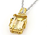 Yellow Labradorite 18k Yellow Gold Over Sterling Silver Pendant With Chain 6.05ctw