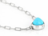 Blue Sleeping Beauty Turquoise Rhodium Over Sterling Silver Necklace