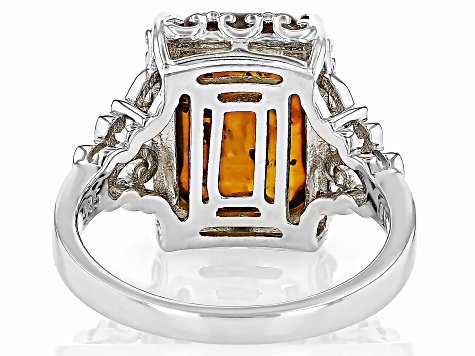 Amber Rhodium Over Sterling Silver Ring - SHD353 | JTV