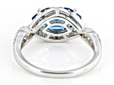 London Blue Topaz Rhodium Over Sterling Silver Ring 1.91ctw