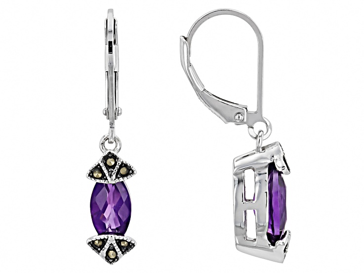 【BLACKPURPLE】[BLACKLABEL] Tiamo Love Crystal Earring BLACKPURPLE_USD