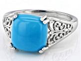 Sleeping Beauty Turquoise Rhodium Over Sterling Silver Ring