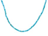 Blue Sleeping Beauty Turquoise Rhodium Over Sterling Silver Necklace