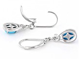 Sleeping Beauty Turquoise Rhodium Over Sterling Silver Earrings