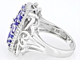 Tanzanite Rhodium Over Sterling Silver Ring 1.78ctw