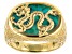 Blue Turquoise 18k Yellow Gold Over Sterling Silver Dragon Ring