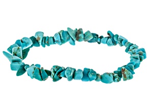 Blue Sleeping Beauty Turquoise Chip Stretch Bracelet