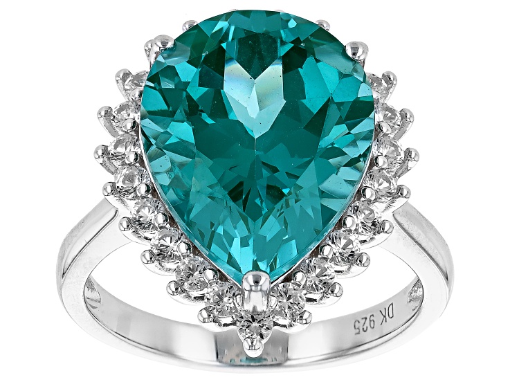 Green Malachite Rhodium Over Sterling Silver Ring - JSM082 | JTV