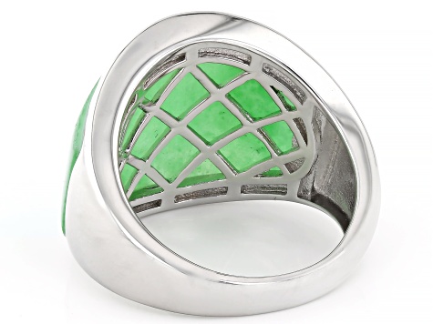 ヘトロジェニティ　Raw Face/Blasted Silver Red Lab Created Ruby Rhodium Over Sterling Silver Ring 5.70