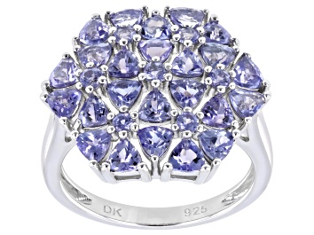 Picture of Blue Tanzanite Rhodium Over Sterling Silver Ring 2.65ctw