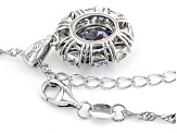 Mystic Fire(R) Topaz Rhodium Over Silver Pendant With Chain 3.54ctw