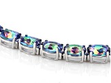 Blue Petalite Rhodium Over Silver Bracelet 18.51ctw