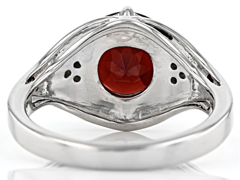 Red Garnet Rhodium Over Silver Ring 2.93ctw