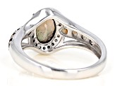 Brown Andalusite Rhodium Over Sterling Silver Ring 1.60ctw