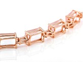 Pink rose quartz 18k rose gold over sterling silver bracelet