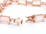 Pink rose quartz 18k rose gold over sterling silver bracelet