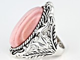 Pink Mookaite Sterling Silver Solitaire Ring