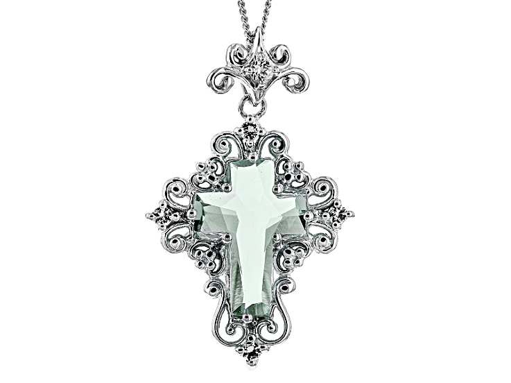 抹*つ様 KLON INVISIBLE RELATION SILVER EDIT Infinity Cross Necklace 1/10 ct tw Diamonds Sterling Silver