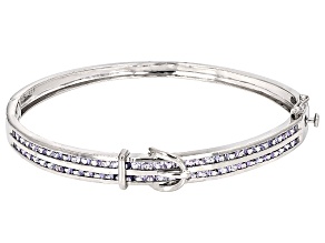 Tanzanite Bracelets Tennis More Jtv Blue Tanzanite Sterling Silver Buckle Bangle Bracelet 4 60ctw