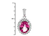 Pink Topaz Sterling Silver Pendant With Chain 3.14ctw