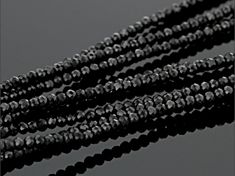Black Spinel Rhodium Over Sterling Silver Bracelet Approximately 46.75ctw