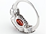 Red Garnet Rhodium Over Sterling Silver Ring 1.96ctw