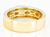 Strontium Titanate 18k Yellow Gold Over Silver Mens Ring 1.40ct.