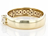 Strontium Titanate 10K Yellow Gold Mens Solitaire Ring .35ct.