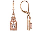 Peach Morganite 14k Rose Gold Earrings 1.34ctw