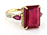 Red Mahaleo® Ruby 14k Yellow Gold Ring 8.82ctw