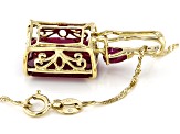 Red Mahaleo® Ruby 14k Yellow Gold Pendant with Chain 9.52ctw