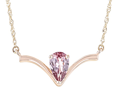 Color Shift Garnet 10k Rose Gold Necklace 0.88ct