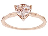 Peach Morganite 10k Rose Gold Solitaire Ring 0.91ct