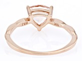 Peach Morganite 10k Rose Gold Solitaire Ring 0.91ct