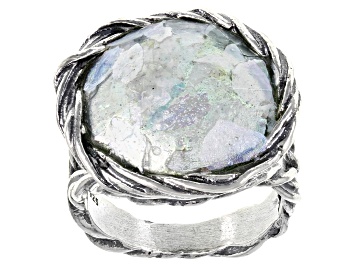 Picture of Roman Glass Sterling Silver Textured Ring