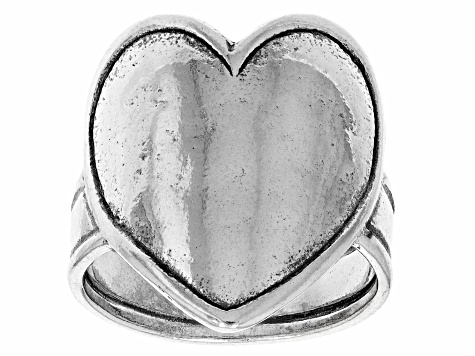Sterling Silver Center Heart Ring