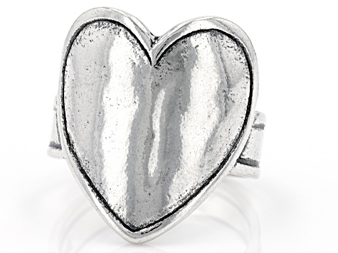 Sterling Silver Center Heart Ring - SPZ021