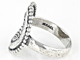 Sterling Silver Beaded Circle Ring