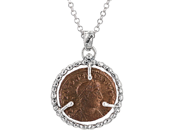 [SHOVEOFF] Silver Coin Chain Necklace ★人気★ coin-spinner-adjustable-