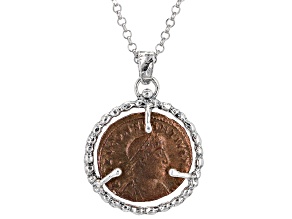 Sterling Silver Constantine Coin Pendant With Chain