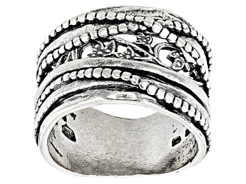Picture of Sterling Silver Textured Crossover Ring