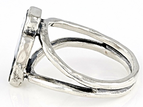 Roman Glass Sterling Silver Cross Ring